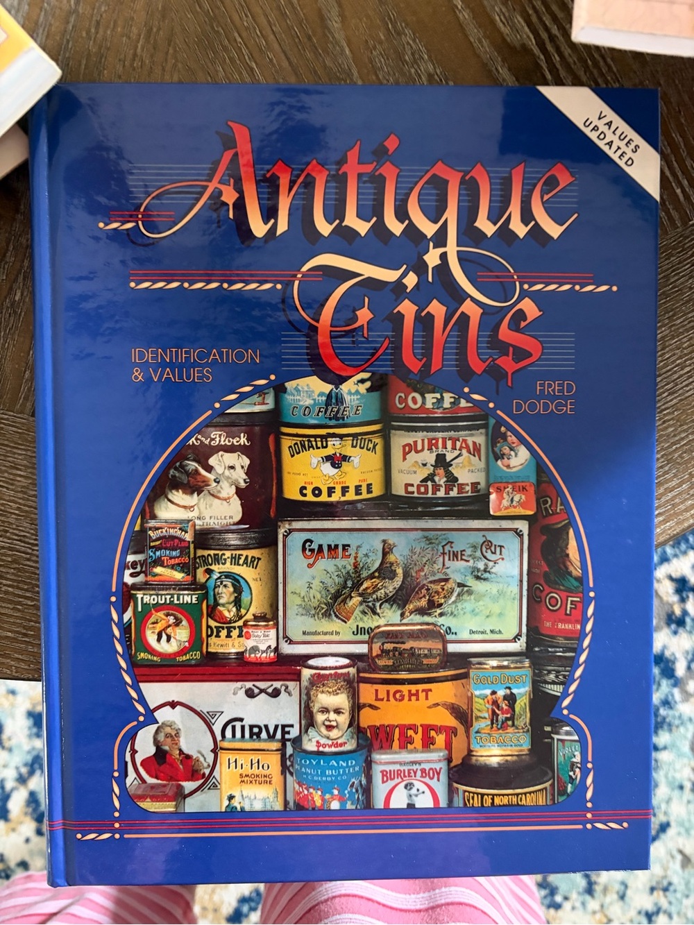 Antique Tins Identification & Values Book - Blue Cover